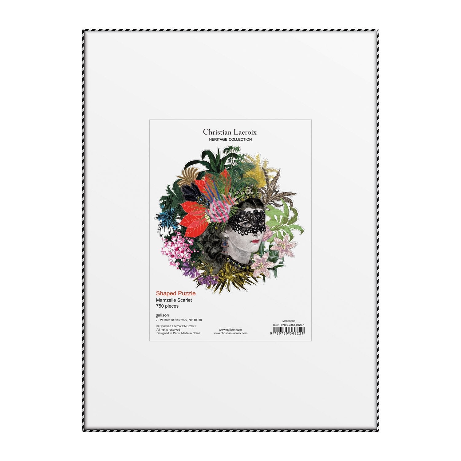 Christian Lacroix Heritage Collection Mam'zelle Scarlett 750 Piece Shaped Puzzle