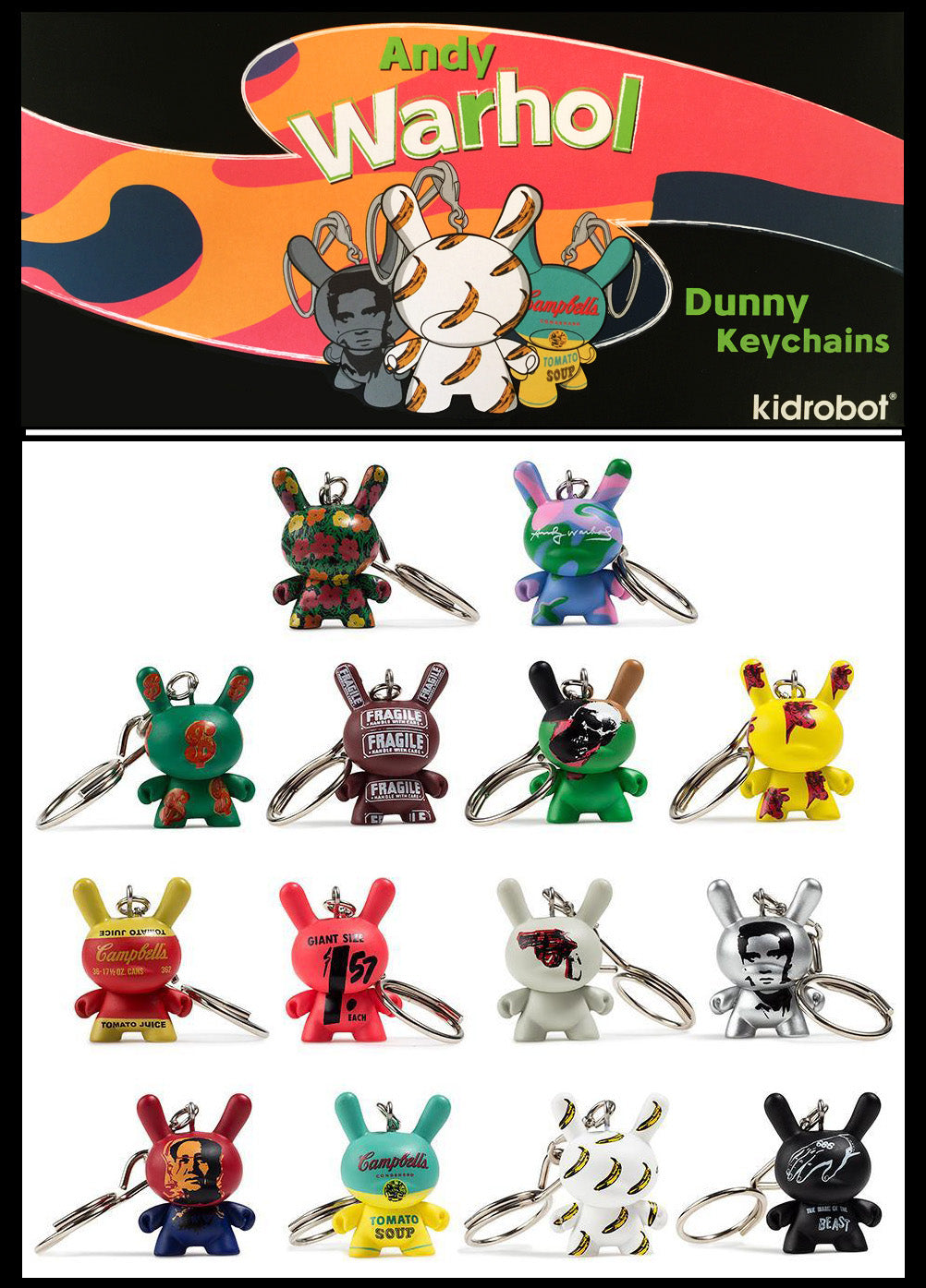 ANDY WARHOL Dunny Keychain Series