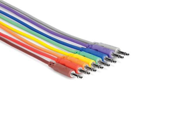 Unbalanced Patch Cables Colored 3.5mm TS to Same